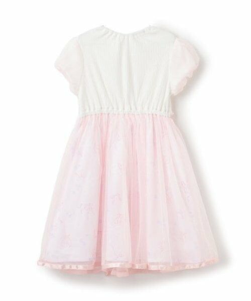 mezzo piano / メゾピアノ ミニ丈・ひざ丈ワンピース | フローラルバレエ柄　ドッキングワンピース | 詳細2