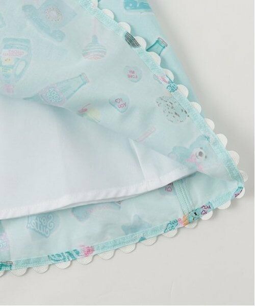 mezzo piano / メゾピアノ ミニ丈・ひざ丈ワンピース | ステッカー総柄　ドッキングワンピース | 詳細11