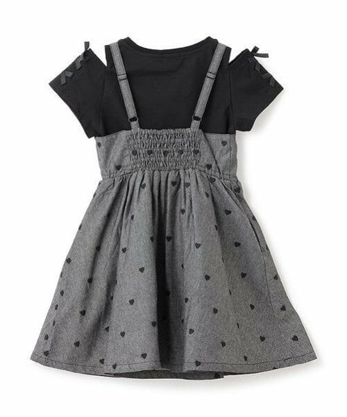 mezzo piano / メゾピアノ ミニ丈・ひざ丈ワンピース | 肩開きTシャツ＆キャミワンピースセット | 詳細2