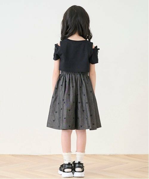 mezzo piano / メゾピアノ ミニ丈・ひざ丈ワンピース | 肩開きTシャツ＆キャミワンピースセット | 詳細20