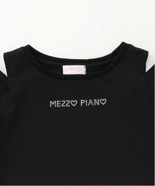 mezzo piano / メゾピアノ ミニ丈・ひざ丈ワンピース | 肩開きTシャツ＆キャミワンピースセット | 詳細4