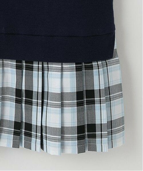 mezzo piano / メゾピアノ ミニ丈・ひざ丈ワンピース | セーラーカラー　チェックプリーツ　ドッキングワンピース | 詳細11