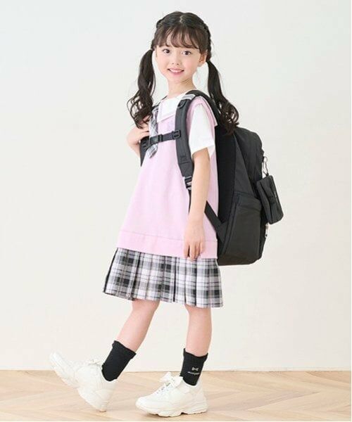 mezzo piano / メゾピアノ ミニ丈・ひざ丈ワンピース | セーラーカラー　チェックプリーツ　ドッキングワンピース | 詳細19