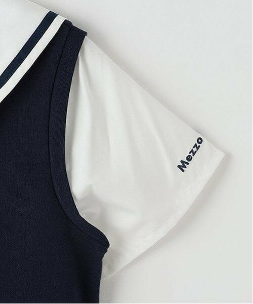 mezzo piano / メゾピアノ ミニ丈・ひざ丈ワンピース | セーラーカラー　チェックプリーツ　ドッキングワンピース | 詳細9