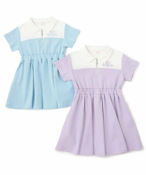 mezzo piano / メゾピアノ ミニ丈・ひざ丈ワンピース | 切替ハーフZIPワンピース | 詳細11