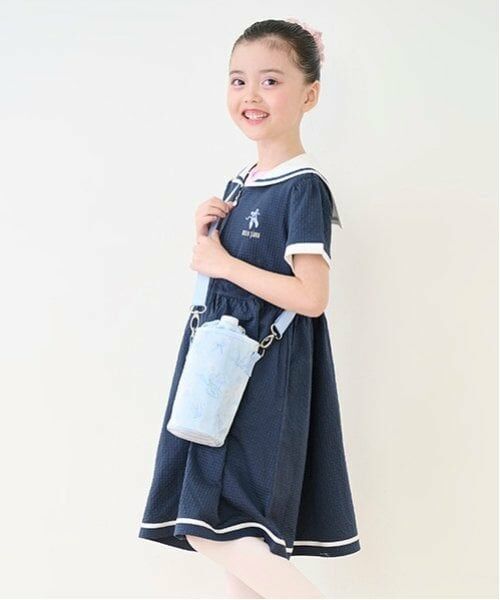 mezzo piano / メゾピアノ ミニ丈・ひざ丈ワンピース | 【バレエ】セーラーカラーギンガムチェック前開きワンピース | 詳細11