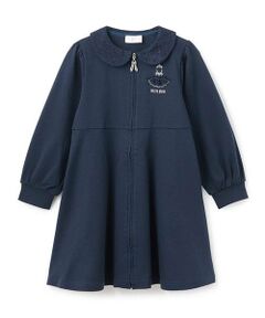 mezzo piano / メゾピアノ ミニ丈・ひざ丈ワンピース | 【バレエ】衿つき　前開きカットワンピース