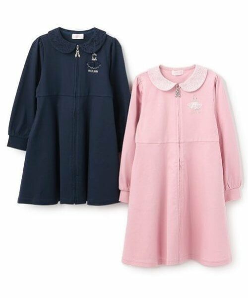 mezzo piano / メゾピアノ ミニ丈・ひざ丈ワンピース | 【バレエ】衿つき　前開きカットワンピース | 詳細10