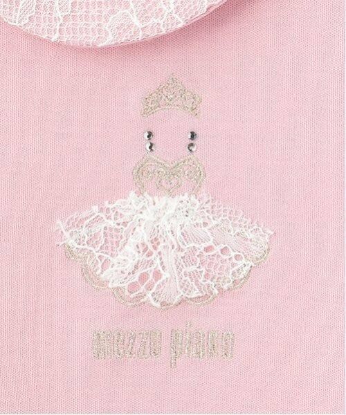 mezzo piano / メゾピアノ ミニ丈・ひざ丈ワンピース | 【バレエ】衿つき　前開きカットワンピース | 詳細4