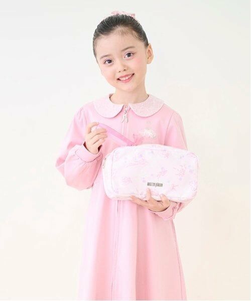 mezzo piano / メゾピアノ ミニ丈・ひざ丈ワンピース | 【バレエ】衿つき　前開きカットワンピース（ピンク）