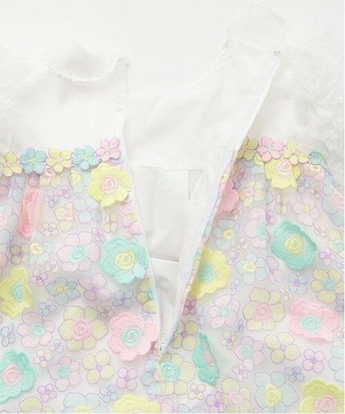 mezzo piano / メゾピアノ ドレス | 花刺しゅうレースドレス | 詳細7