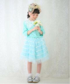 mezzo piano / メゾピアノ カーディガン・ボレロ | ニットカーディガン＆チュールフリルスカートセット