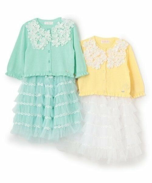 mezzo piano / メゾピアノ カーディガン・ボレロ | ニットカーディガン＆チュールフリルスカートセット | 詳細12