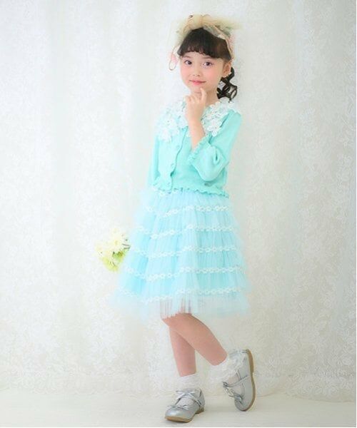 mezzo piano / メゾピアノ カーディガン・ボレロ | ニットカーディガン＆チュールフリルスカートセット | 詳細15