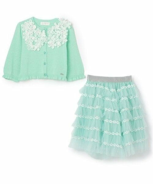 mezzo piano / メゾピアノ カーディガン・ボレロ | ニットカーディガン＆チュールフリルスカートセット | 詳細3