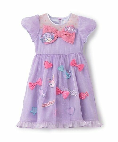 mezzo piano / メゾピアノ ミニ丈・ひざ丈ワンピース | 【しなこちゃん】なりきりワンピース（パープル）