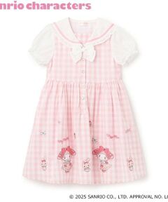 mezzo piano / メゾピアノ ミニ丈・ひざ丈ワンピース | 【マイメロディ・シナモロール】セーラーワンピース