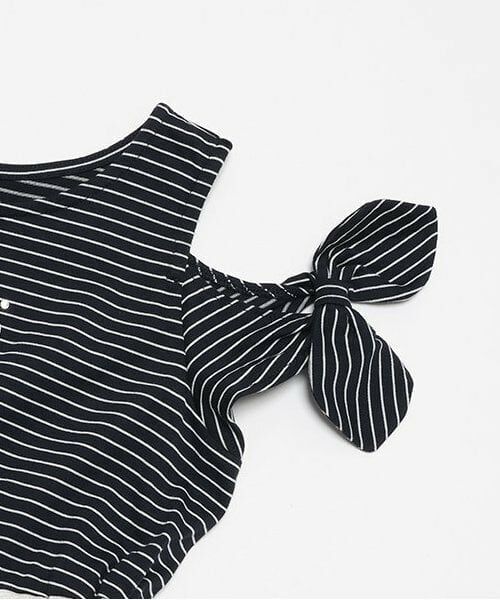 mezzo piano / メゾピアノ ミニ丈・ひざ丈ワンピース | ★シェル柄レース　ドッキングワンピース | 詳細4