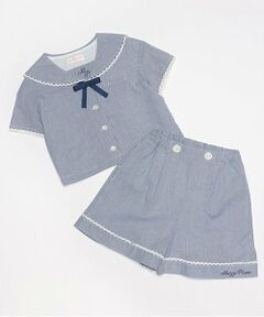 mezzo piano / メゾピアノ シャツ・ブラウス | 6031316R　セーラーカラーブラウス　セットアップ