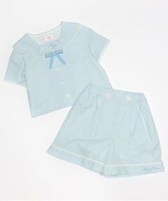 mezzo piano / メゾピアノ シャツ・ブラウス | 6031316R　セーラーカラーブラウス　セットアップ