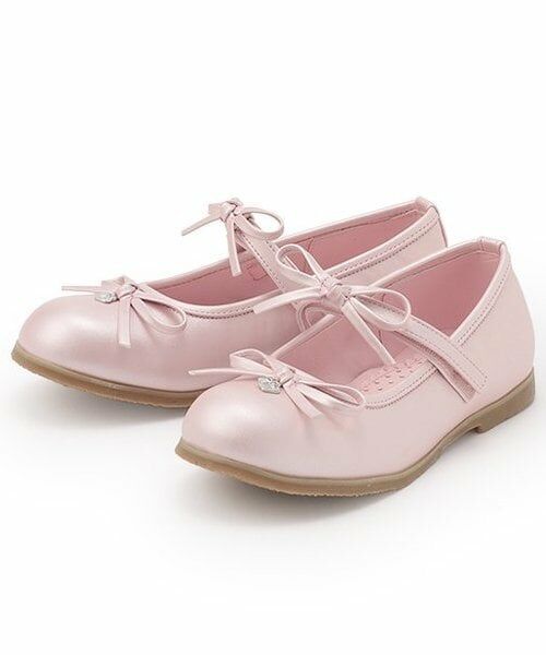 mezzo piano / メゾピアノ パンプス | リボン バレエシューズ(ライト ピンク)