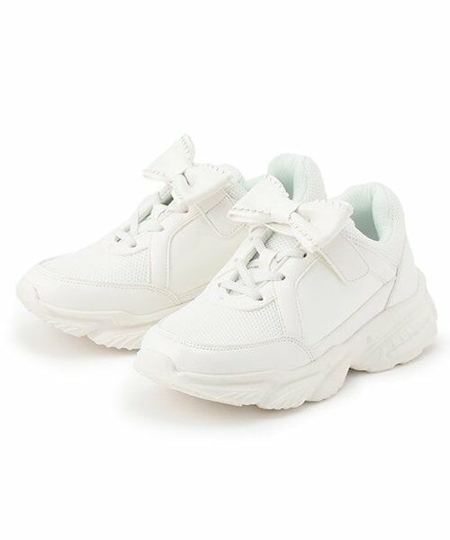 mezzo piano / メゾピアノ スニーカー | リボンスニーカー(白)