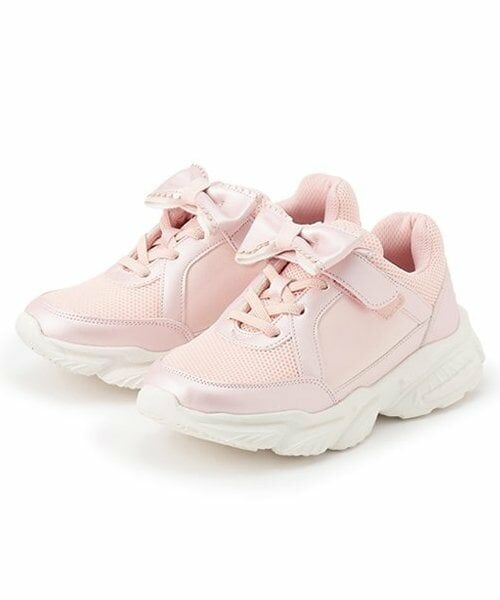 mezzo piano / メゾピアノ スニーカー | リボンスニーカー(ライト ピンク)