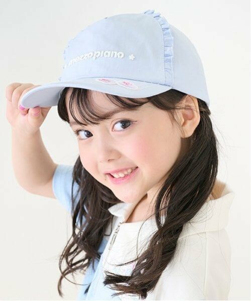 mezzo piano / メゾピアノ キャップ | ロゴフリル　キャップ（サックス）