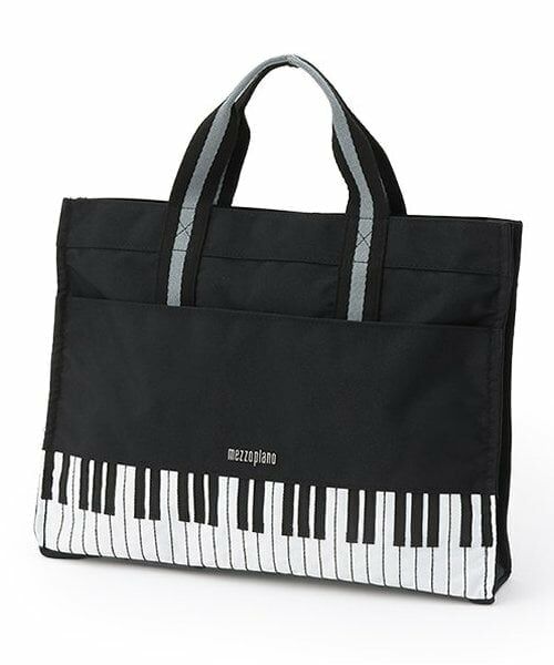 mezzo piano / メゾピアノ トートバッグ | ピアノ　レッスンバッグ（黒）