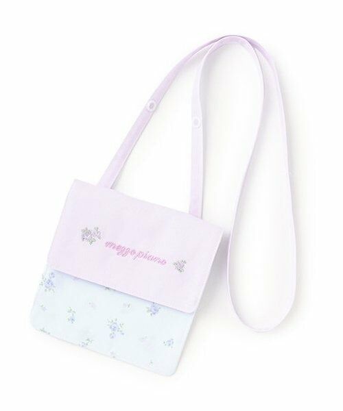 mezzo piano / メゾピアノ ショルダーバッグ | 小花柄　移動ポケット（ライト ブルー）