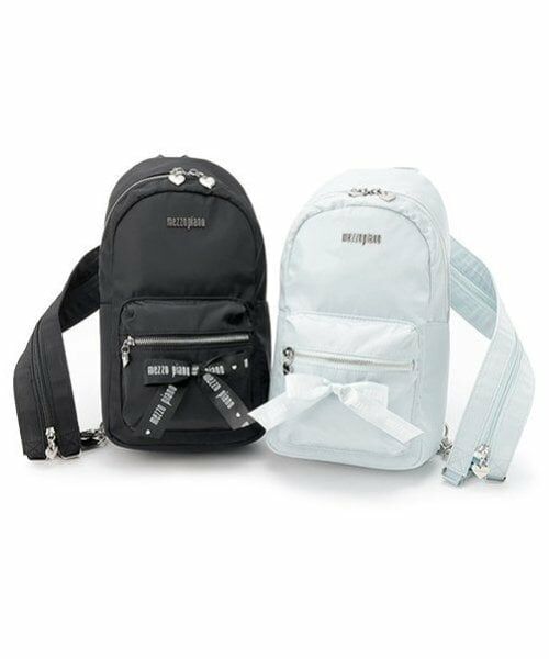 mezzo piano / メゾピアノ メッセンジャーバッグ・ウエストポーチ | リボン2WAYボディバッグ | 詳細9