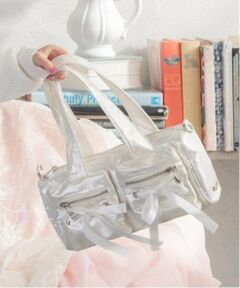 mezzo piano / メゾピアノ ボストンバッグ | ダブルポケットリボン　ボストンバッグ