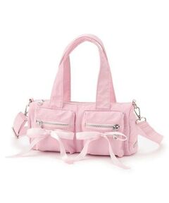 mezzo piano / メゾピアノ ボストンバッグ | ダブルポケットリボン　ボストンバッグ