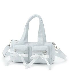 mezzo piano / メゾピアノ ボストンバッグ | ダブルポケットリボン　ボストンバッグ