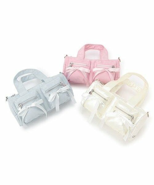 mezzo piano / メゾピアノ ボストンバッグ | ダブルポケットリボン　ボストンバッグ | 詳細10