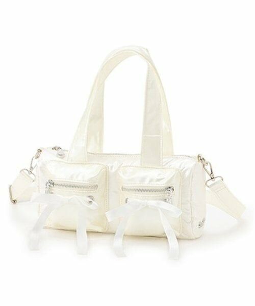 mezzo piano / メゾピアノ ボストンバッグ | ダブルポケットリボン　ボストンバッグ | 詳細11