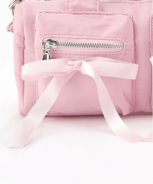 mezzo piano / メゾピアノ ボストンバッグ | ダブルポケットリボン　ボストンバッグ | 詳細6