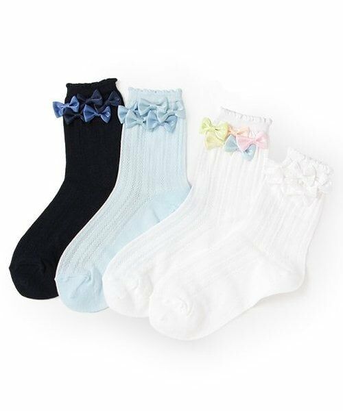 mezzo piano / メゾピアノ ソックス | リボンイッパイ　クルーソックス | 詳細4