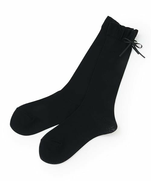 mezzo piano / メゾピアノ ソックス | シアー　ハイソックス（黒）