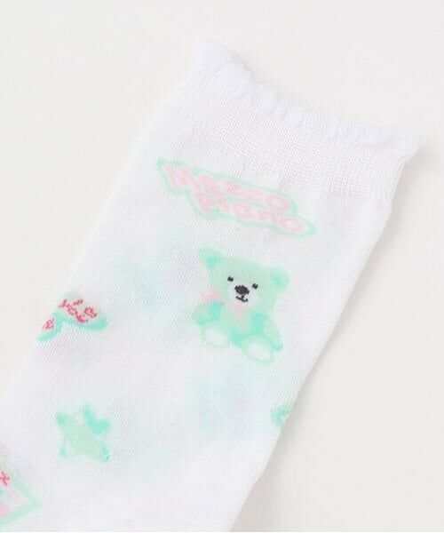 mezzo piano / メゾピアノ ソックス | ステッカー柄　クルーソックス | 詳細1