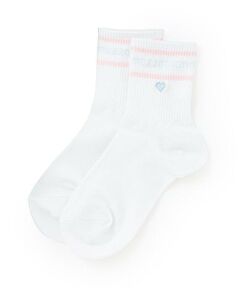 mezzo piano / メゾピアノ ソックス | ロゴライン　リブソックス