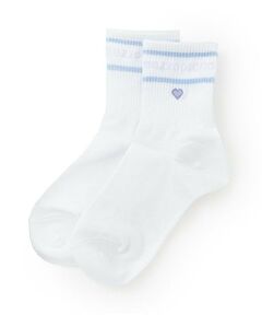 mezzo piano / メゾピアノ ソックス | ロゴライン　リブソックス