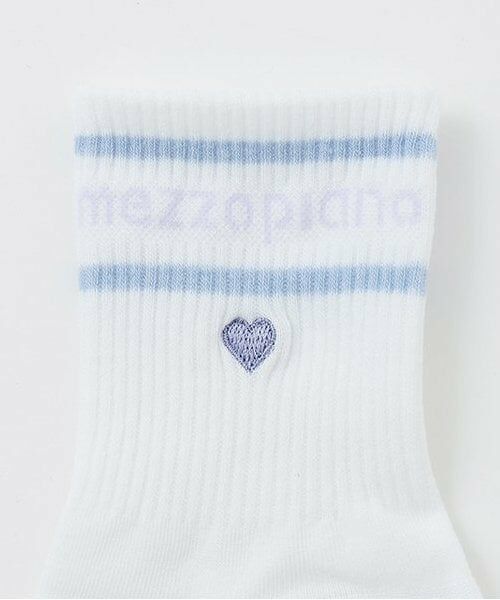 mezzo piano / メゾピアノ ソックス | ロゴライン　リブソックス | 詳細1
