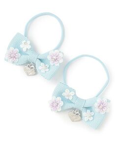 mezzo piano / メゾピアノ ヘアゴム・シュシュ | お花リボン　ヘアポニー2個セット