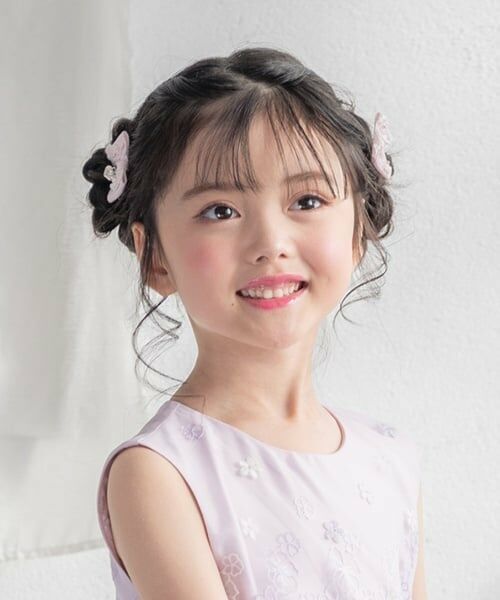 mezzo piano / メゾピアノ ヘアゴム・シュシュ | お花リボン　ヘアポニー2個セット | 詳細4