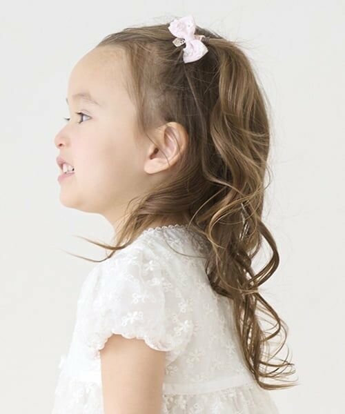 mezzo piano / メゾピアノ ヘアゴム・シュシュ | お花リボン　ヘアポニー2個セット | 詳細8