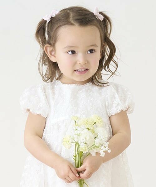 mezzo piano / メゾピアノ ヘアゴム・シュシュ | お花リボン　ヘアポニー2個セット | 詳細9