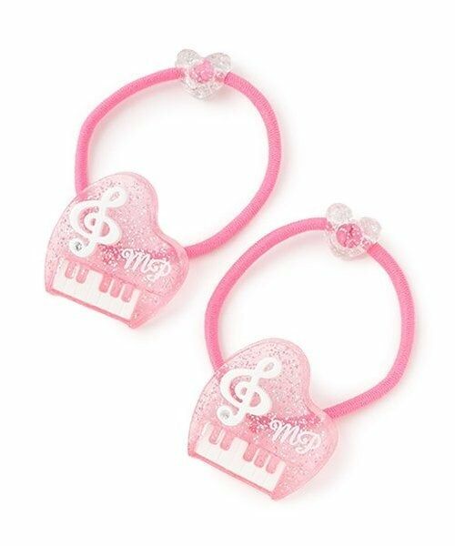 mezzo piano / メゾピアノ ヘアゴム・シュシュ | ピアノ　ヘアポニー2個セット（ライト ピンク）