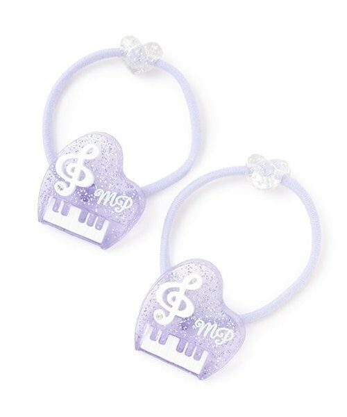 mezzo piano / メゾピアノ ヘアゴム・シュシュ | ピアノ　ヘアポニー2個セット（ラベンダー）