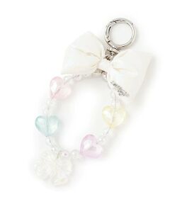mezzo piano / メゾピアノ チャーム | リボン×ビーズ　キーチャーム